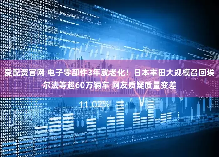 爱配资官网 电子零部件3年就老化！日本丰田大规模召回埃尔法等超60万辆车 网友质疑质量变差