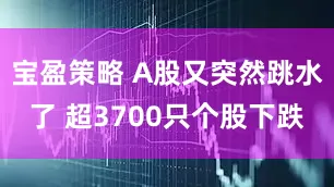 宝盈策略 A股又突然跳水了 超3700只个股下跌